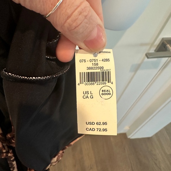 Aerie- Tie Leopard Swim Suit- Large - Picture 7 of 8